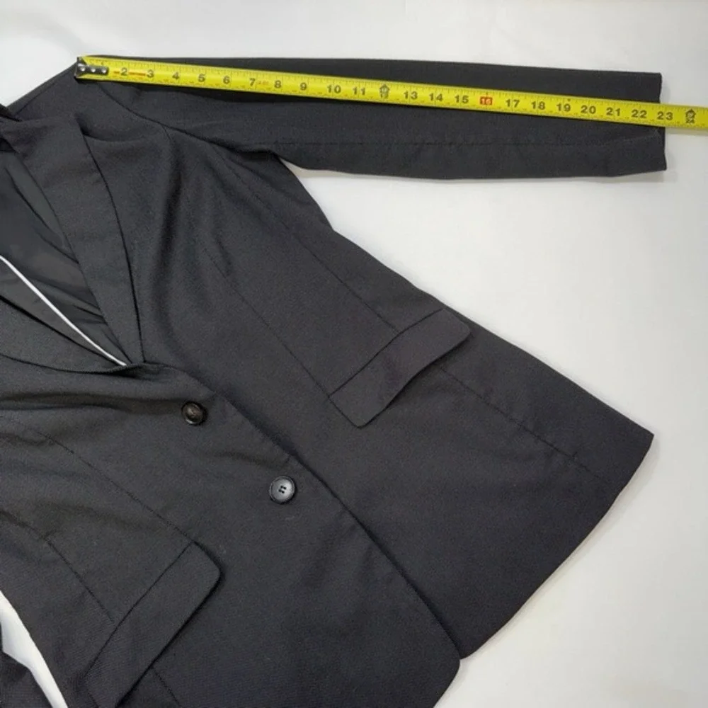 Lafayette 148 Womens Blazer Jacket Size 10 Virgin Wool Blend Micro Polka‎ Dots